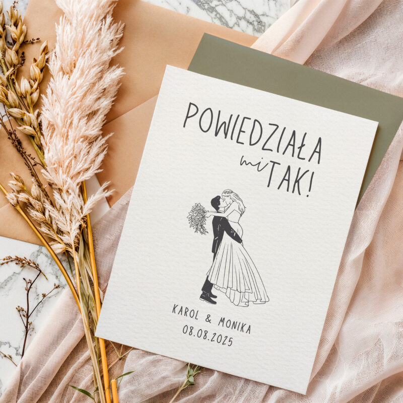 Zaproszenie ślubne Tak!