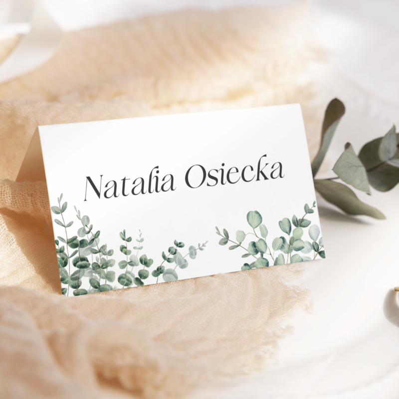 Winietki weselne Eucalyptus