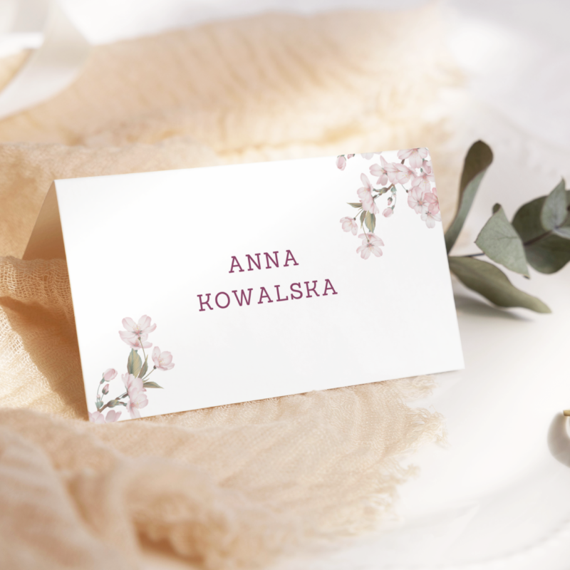 Winietki weselne Floral