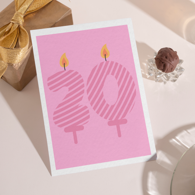 Kartka okolicznościowa - 20th birthday - 12 x 17 cm