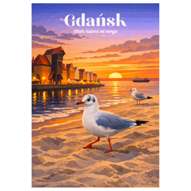 Pocztówka - Gdańsk - Wiatr historii od morza
