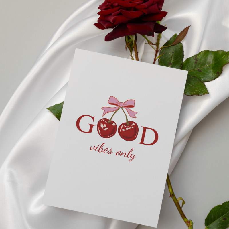 Kartka okolicznościowa - Good Vibes Only - 12 x 17 cm