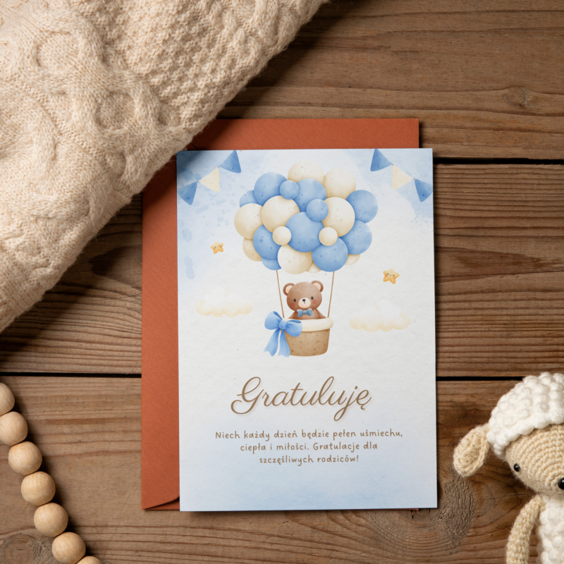 Kartka okolicznościowa - Gratulacje dla rodziców - 12 x 17 cm