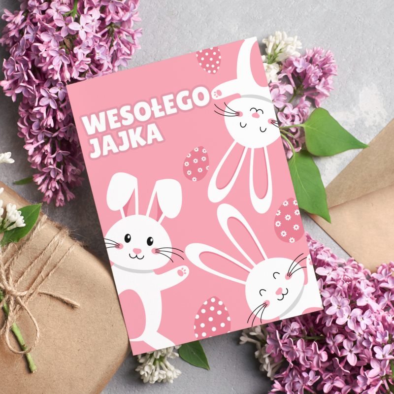 Kartka okolicznościowa - Happy Easter - wesołego jajka - 12 x 17 cm