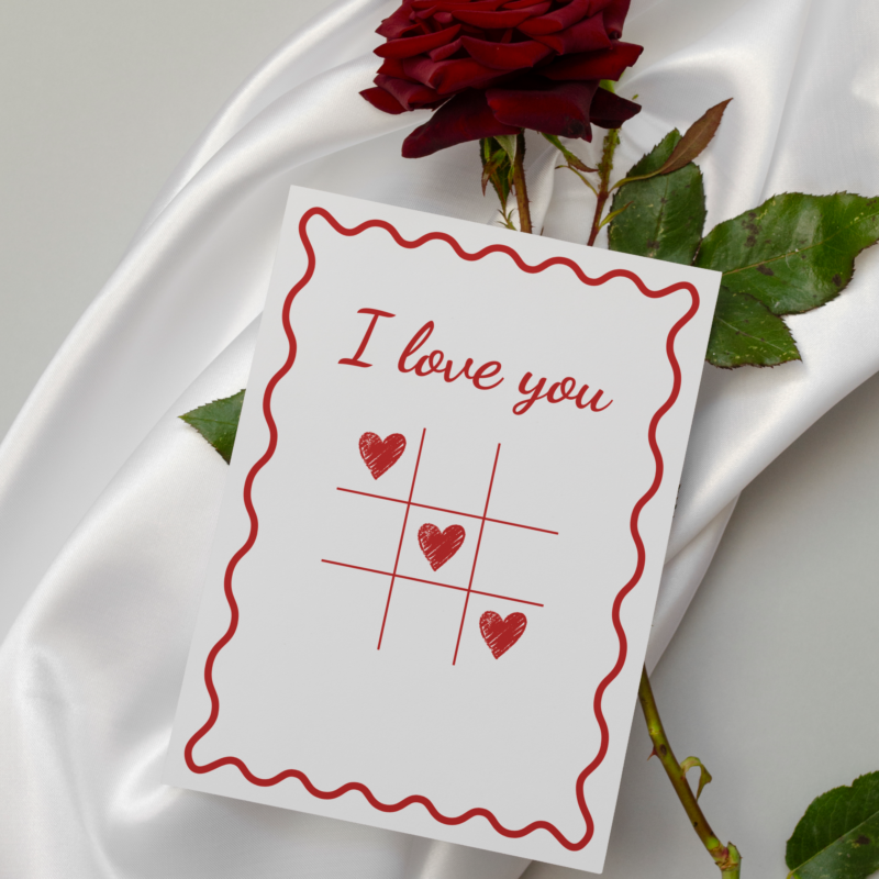 Kartka okolicznościowa - I love you - 12 x 17 cm