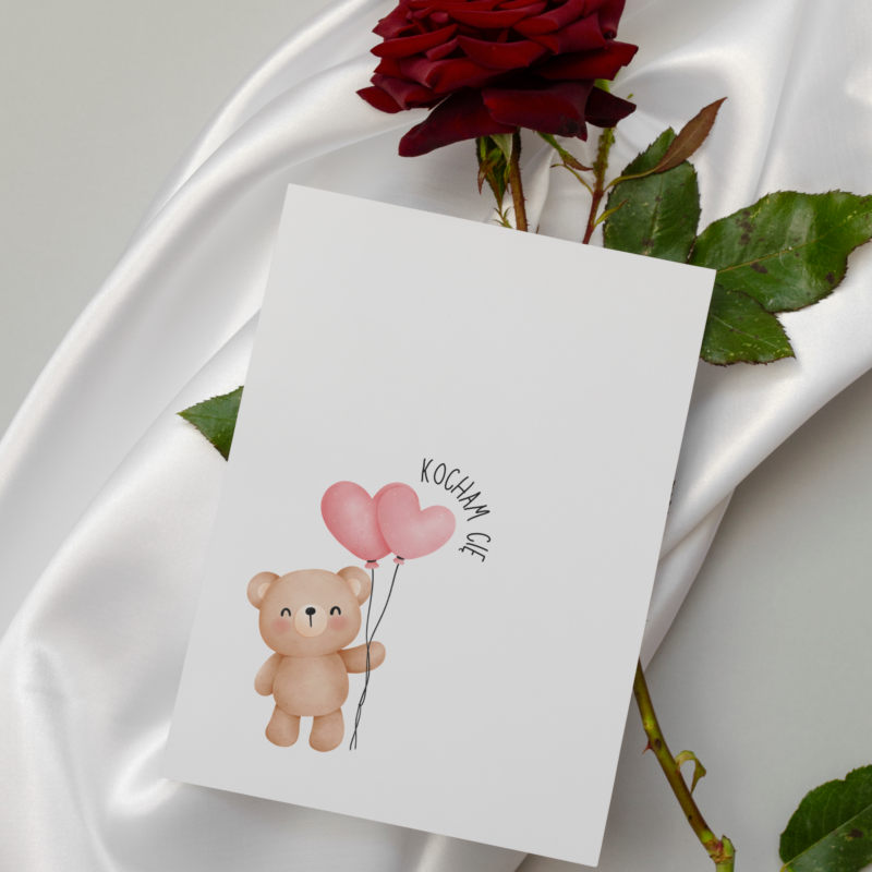 Kartka okolicznościowa - Kocham Cię - 12 x 17 cm