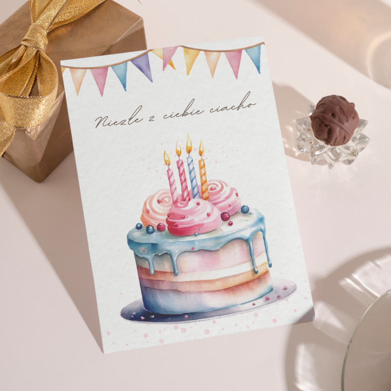 Kartka okolicznościowa - Niezłe z ciebie ciacho - 12 x 17 cm