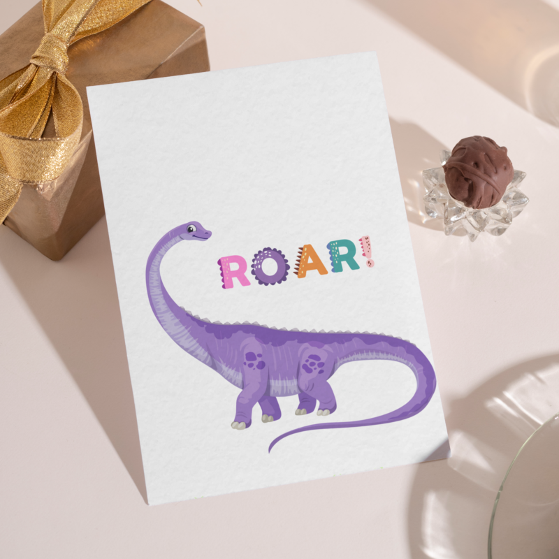 Kartka okolicznościowa - Roar - 12 x 17 cm