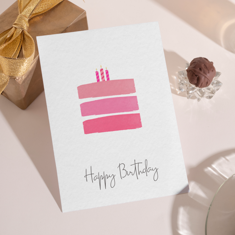 Kartka okolicznościowa - Torcik - 12 x 17 cm