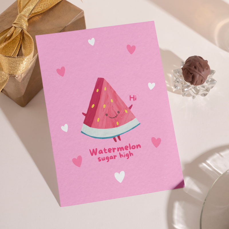 Kartka okolicznościowa - Watermelon - 12 x 17 cm