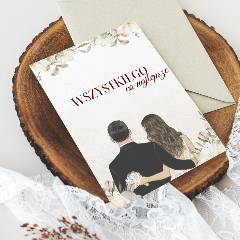 Kartka okolicznościowa - Wszystkiego co najlepsze - 12 x 17 cm