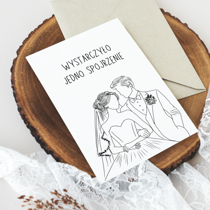 Kartka okolicznościowa - Wystarczyło jedno spojrzenie - 12 x 17 cm