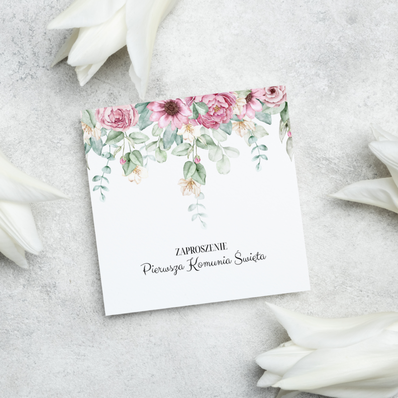 Stylowe zaproszenia na komunie – KOM3