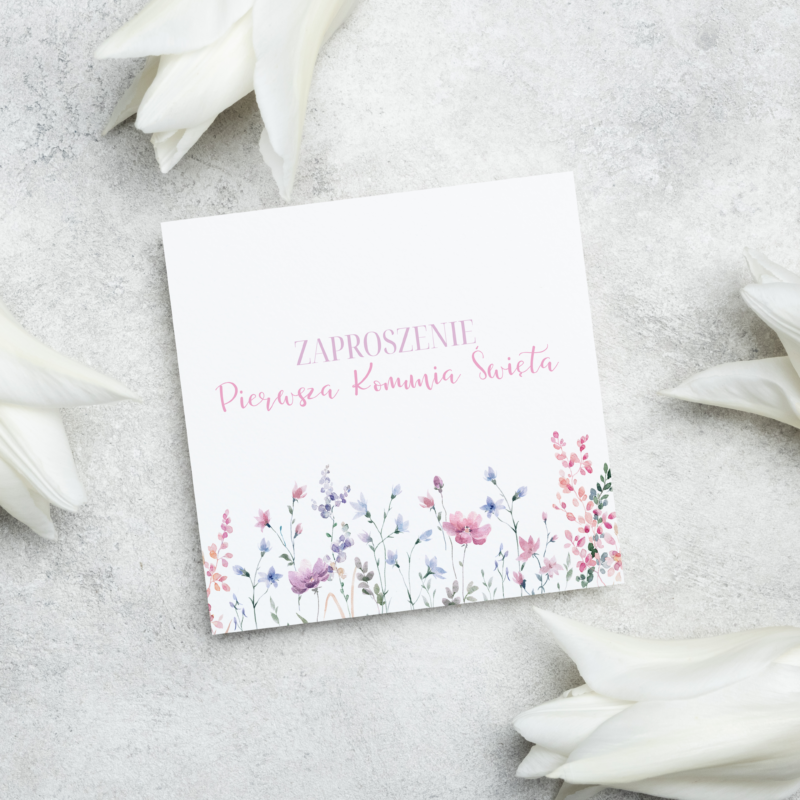 Stylowe zaproszenia na komunie – KOM4