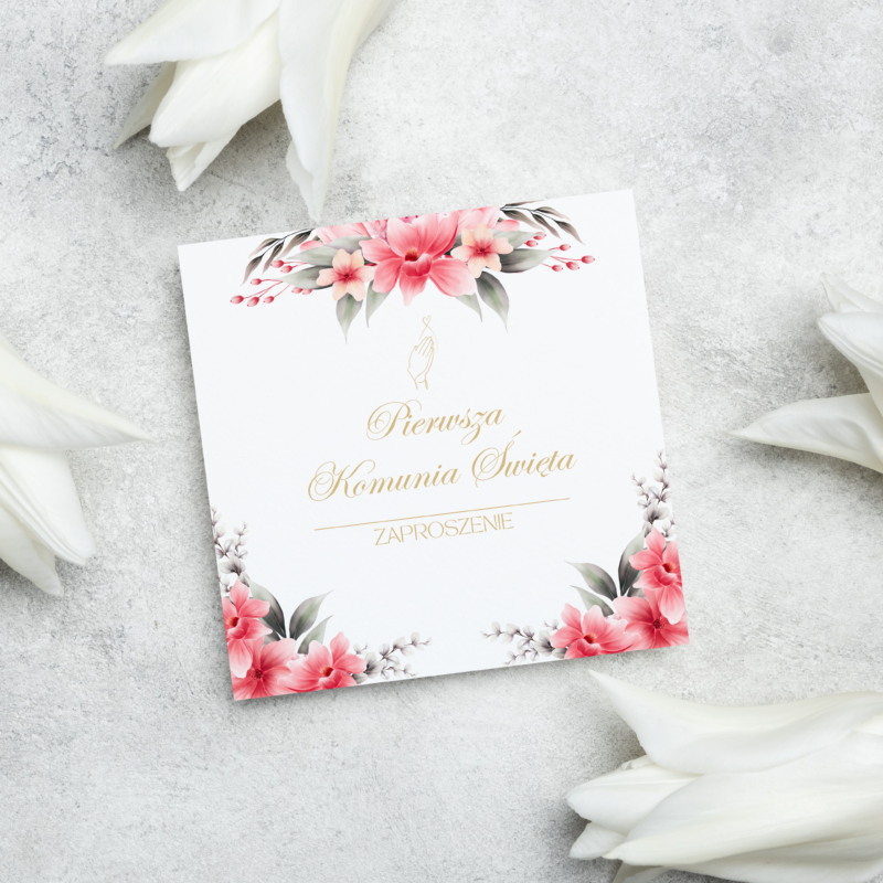 Stylowe zaproszenia na komunie – KOM7