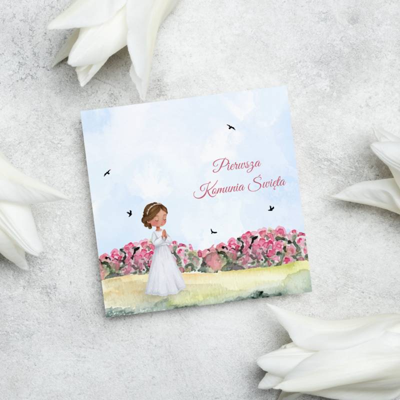 Stylowe zaproszenia na komunie – KOM11