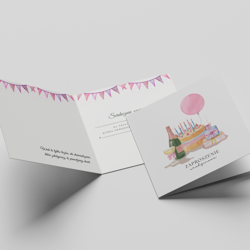 Stylowe zaproszenia na urodziny – UR4