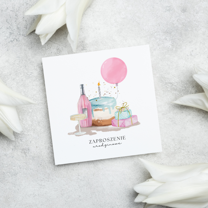 Stylowe zaproszenia na urodziny – UR5