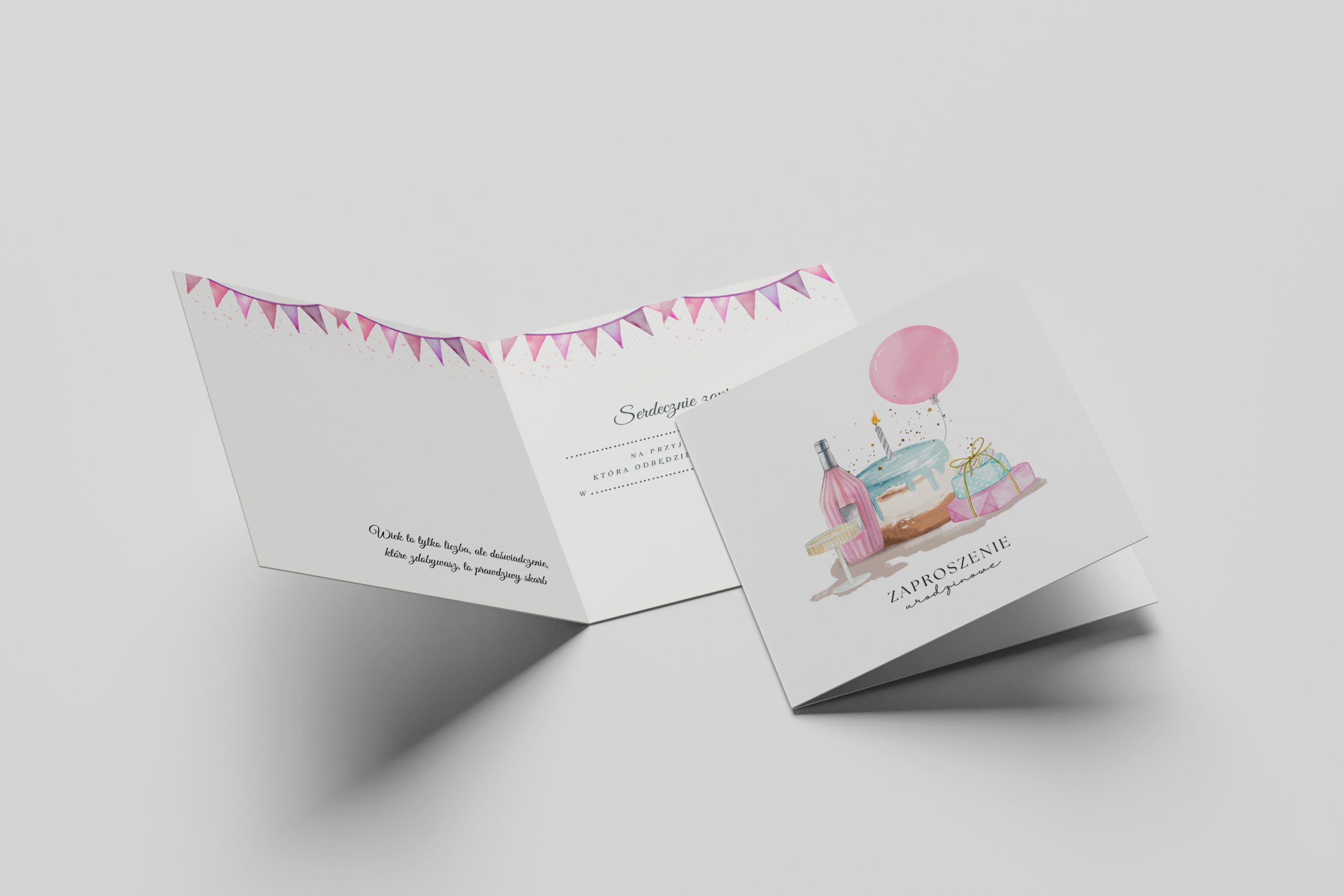 Stylowe zaproszenia na urodziny – UR5 - obrazek 2