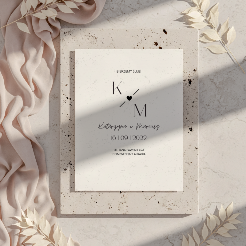 Zaproszenie ślubne Modern grace
