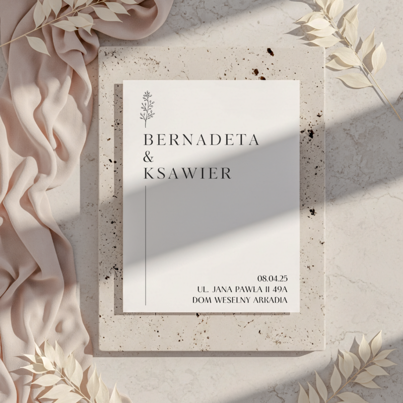 Zaproszenie ślubne Promise