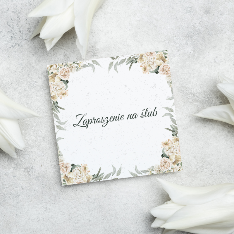 Zaproszenia ślubne do ręcznego wypełnienia - ŚL11
