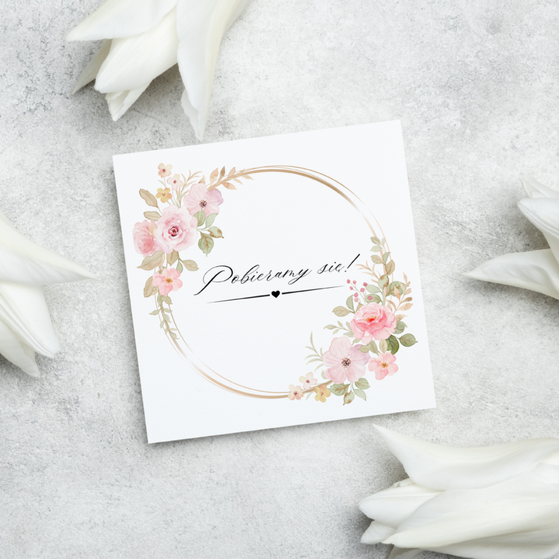 Zaproszenia ślubne do ręcznego wypełnienia - ŚL8